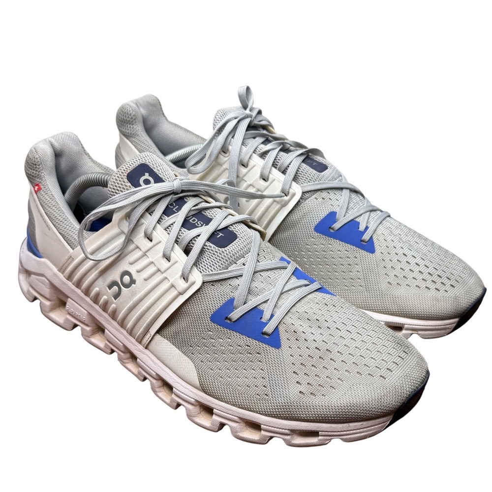 On Running Cloudswift Mens 12 Grey Blue Road Running Shoes 41.99004 Helion - Picture 2 of 11